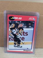 Front of Score 91 Jaromir Jagr rookie card in sleeve