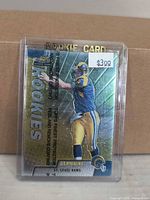 Front of holographic Joe Germaine Topps Finest Rookie Card in holder