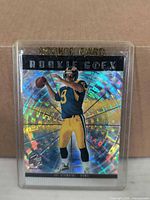 Front view of Joe Germaine rookie refractor card in hard plastic holder