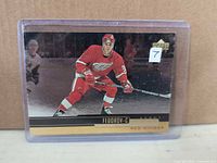 Front view of Sergei Fedorov Upper Deck Gold Label card in plastic sleeve