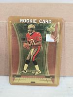 Front view of Shaun King rookie card in gold protective sleeve