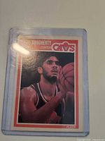 Front of Brad Daugherty Fleer Cavaliers card in sleeve