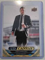 Front of UD Canvas Ivan Barbashev card in plastic sleeve