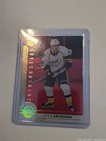 Front view of Viktor Arvidsson Shining Stars card in holder