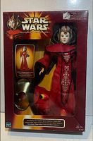 Front view of boxed Queen Amidala doll