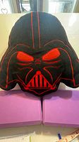 Front view of Darth Vader plush pillow