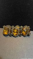 Full view of leopard print glass cabochon bracelet