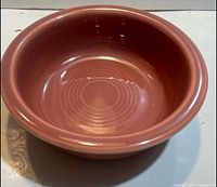 Top view of red Fiesta dipping dish