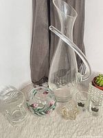 Group shot showing all glass items