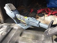 Handle and battery compartment of Yardworks trimmer