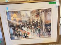 Full view of framed print showing artwork, mat and frame