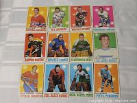 Full layout of all 12 hockey cards