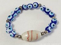 Full view of bracelet showing bead arrangement