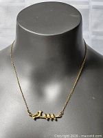 Full view of necklace on display bust