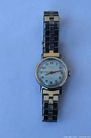 Front view of Timex watch showing dial and bracelet