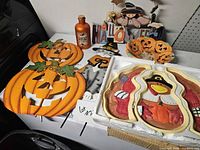 Group view of Halloween and Thanksgiving decor