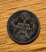 Reverse showing ‘5 Cents Canada 1903’ under crown and wreath