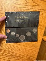 Front view of 1972 Canada Year Set showing all six coins in packaging
