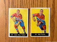 Fronts of both Parkhurst cards showing players and card numbers