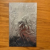 Front cover of Lady Death #1 silver embossed comic