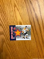 Front of Nail Yakupov game-used jersey card with star fabric swatch