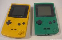 Front view of both handheld consoles