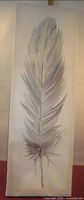 Full view of feather canvas showing design and scale