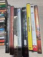 Row of DVDs showing titles Face/Off through Gone With the Wind