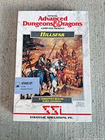 Front of Hillsfar box showing title, artwork, platform label