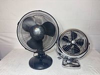 Front view showing both fans