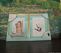 Front of Pearhead double print frame box showing product and gold-trimmed openings