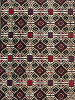 Close-up of central field pattern with diamond motifs and color palette