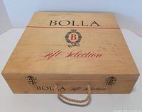 Closed Bolla Gift Selection wooden crate top view
