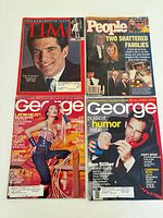 Front covers of all four magazines