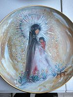 Front of DeGrazia 'Little Madonna' plate showing mother and child artwork