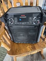 Front view of ION Pathfinder speaker including control panel and grille
