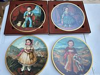Four Miguel Children of Mexico plates, two in presentation cases, two loose