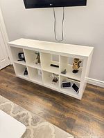 Front view showing 8-cube configuration and white finish