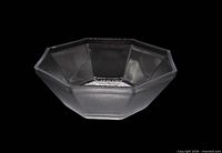 Top view of clear octagonal crystal bowl