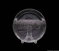 Top view showing full platter and embossed Coca-Cola logo