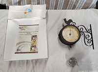 Retail box and clock with bracket and hardware