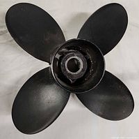 Top view showing 4 blades and hub opening