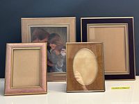 Front view of all four frames showing sizes and finishes