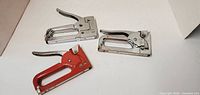 Top view of all three staple guns