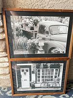 Front view showing both framed prints