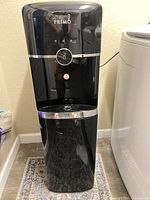 Front view of Primo black bottom-load water dispenser