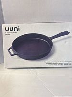 Front of retail box showing skillet image and branding