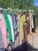 Rack of assorted women’s garments