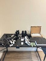 overview of all accessories on table