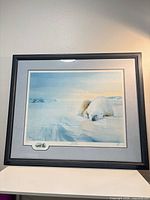 Front view of framed print showing full artwork, mat and frame